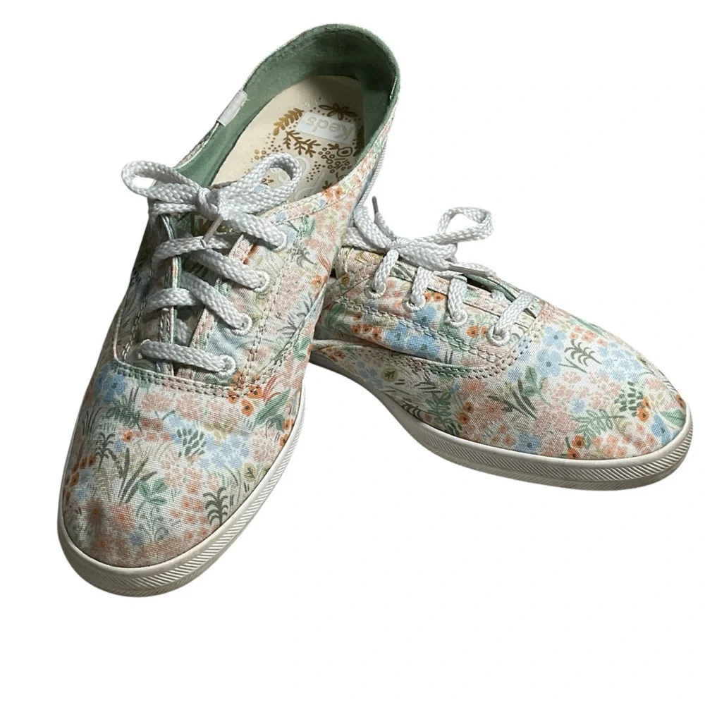 Keds Rifle Paper Co floral print tennis shoes size 7.5